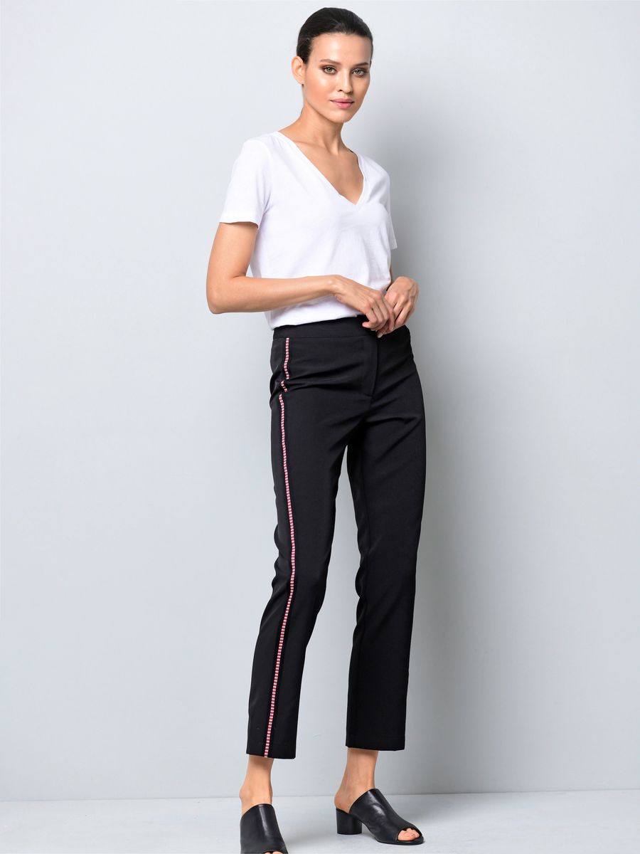 Slim Fit Hose mit Seitenstreifen