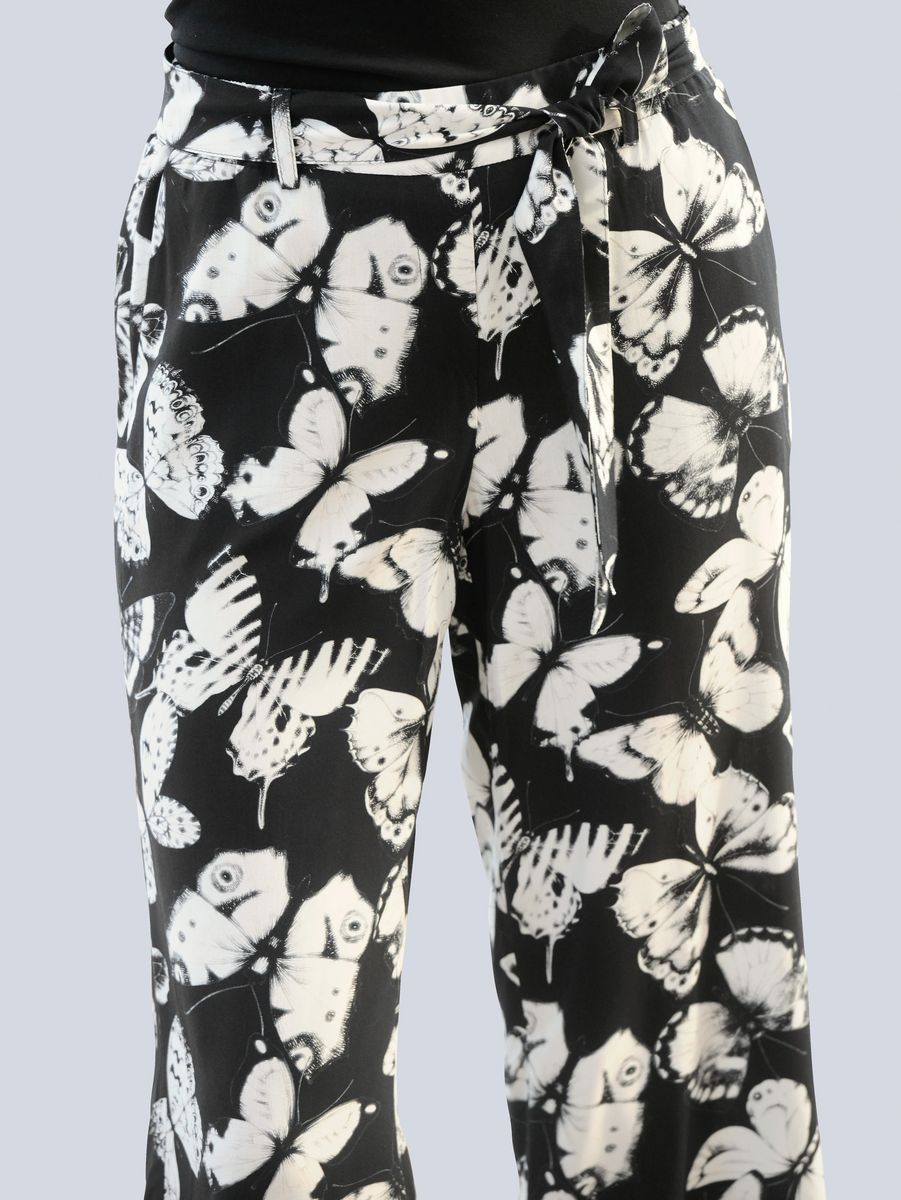 Knöchellange Hose mit Schmetterlingsdruck