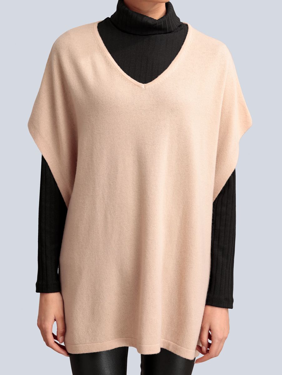 Entspannte Oversized Strickweste V-Ausschnitt