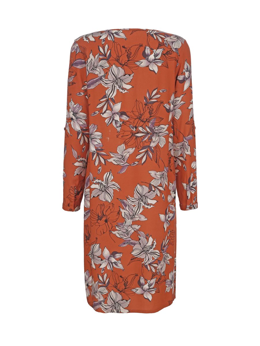 Bedrucktes Kleid in figurumspielender Form