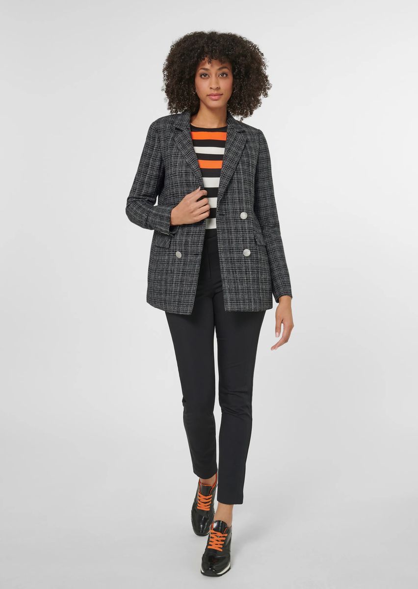 Klassischer zweireihiger Karo-Blazer