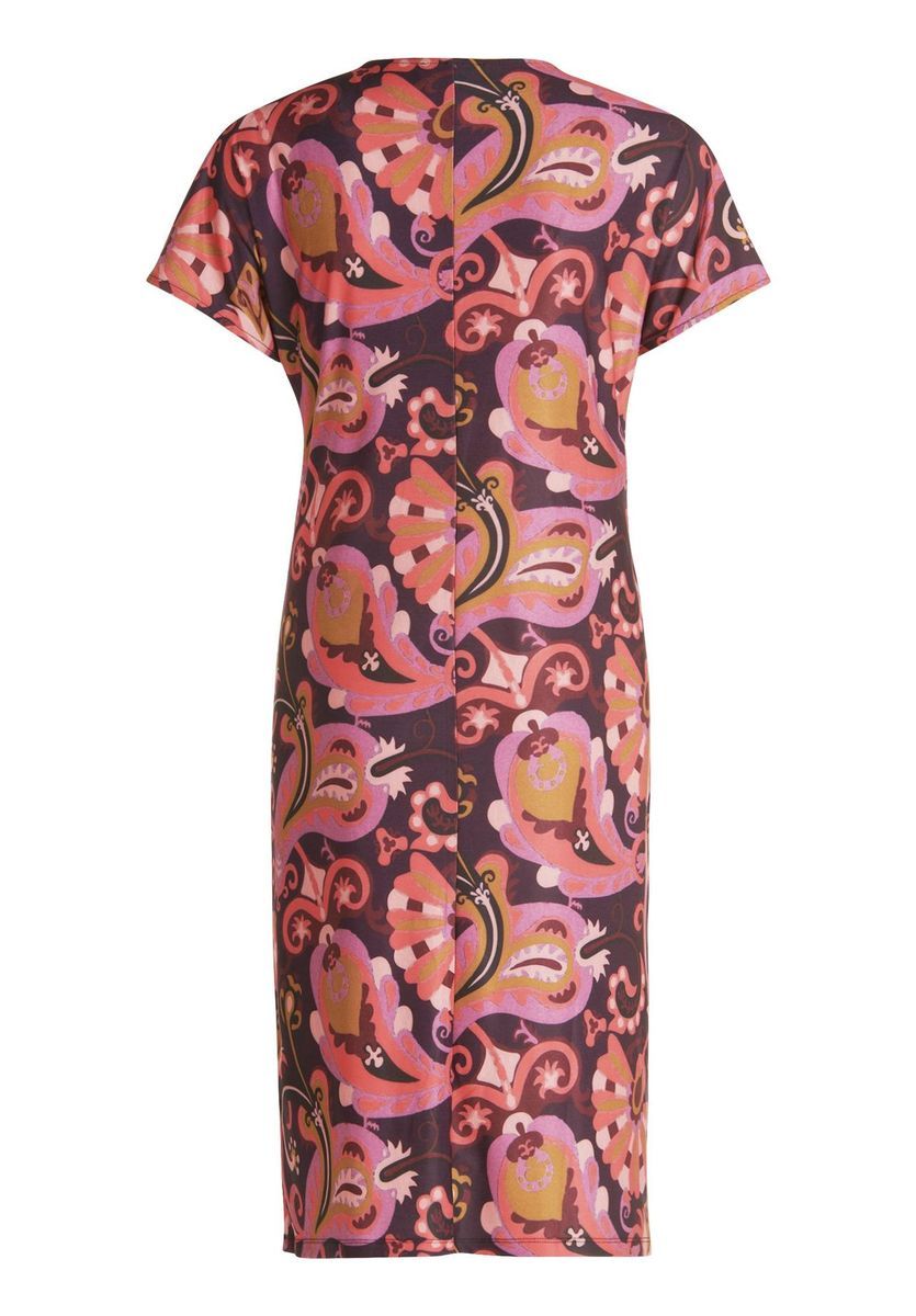 Jerseykleid mit Paisley-Print und Wickeloptik