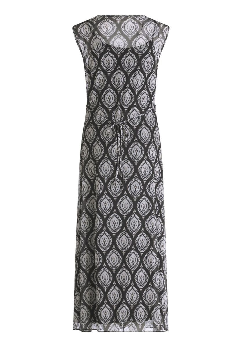 Ärmelloses Midikleid mit Bindegürtel
