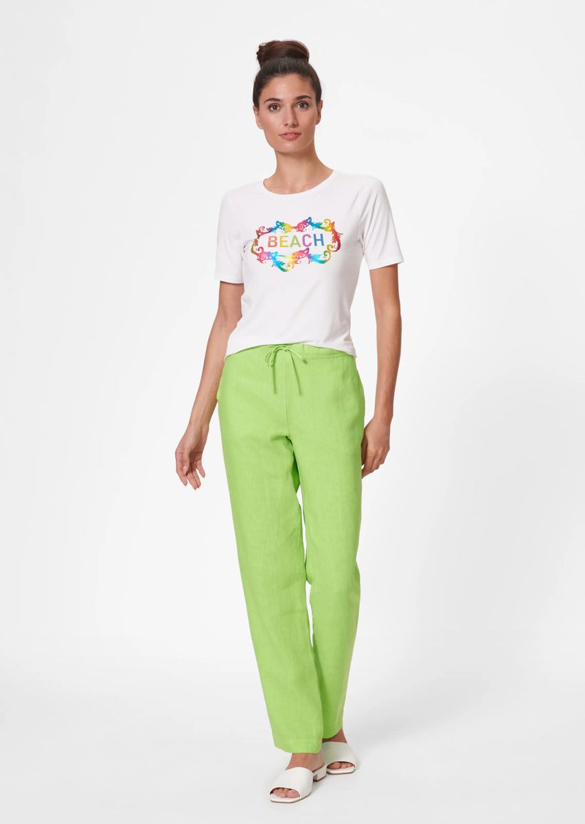 T-Shirt mit sommerlichem Folienprint