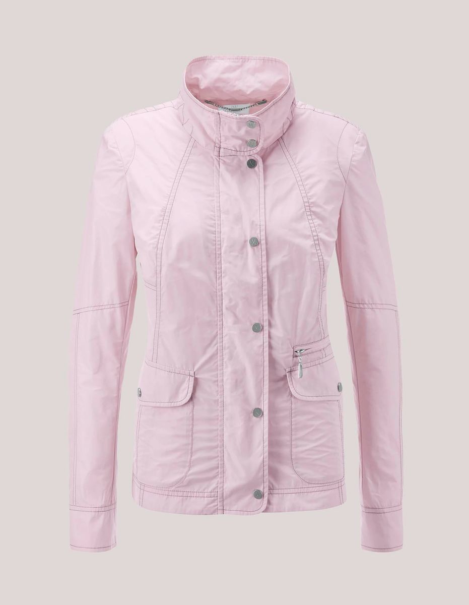 Sportive Baumwolljacke mit Stehkragen