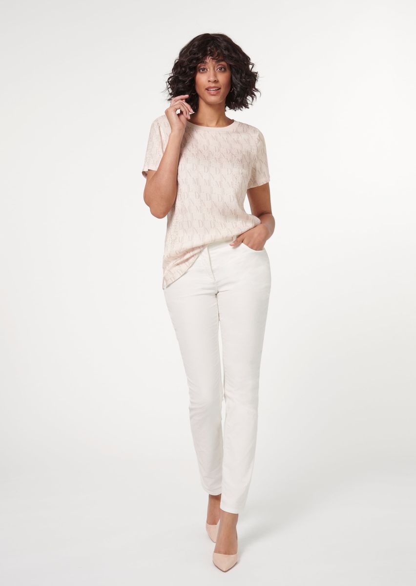 Elegantes Strick-Shirt mit Logo-Print