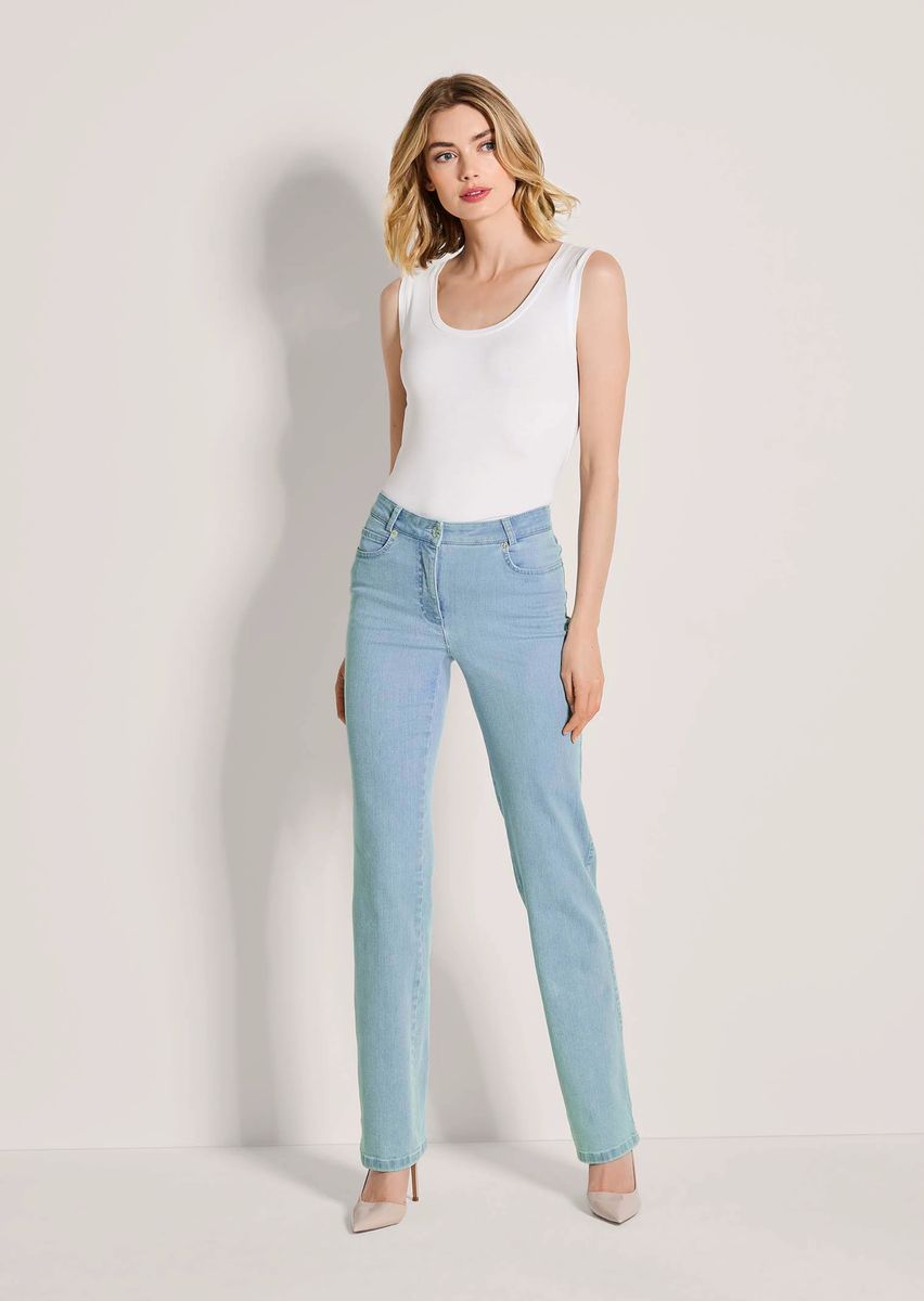 Klassische Slim-Jeans in gerader Form
