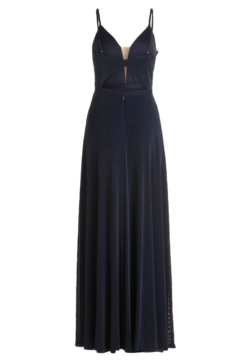 Elegantes Schimmerndes Maxi-Abendkleid mit V-Ausschnitt
