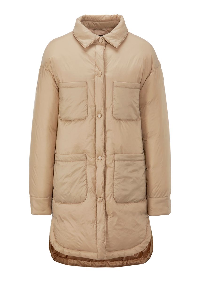 Wattierte Steppjacke im Hemden-Stil