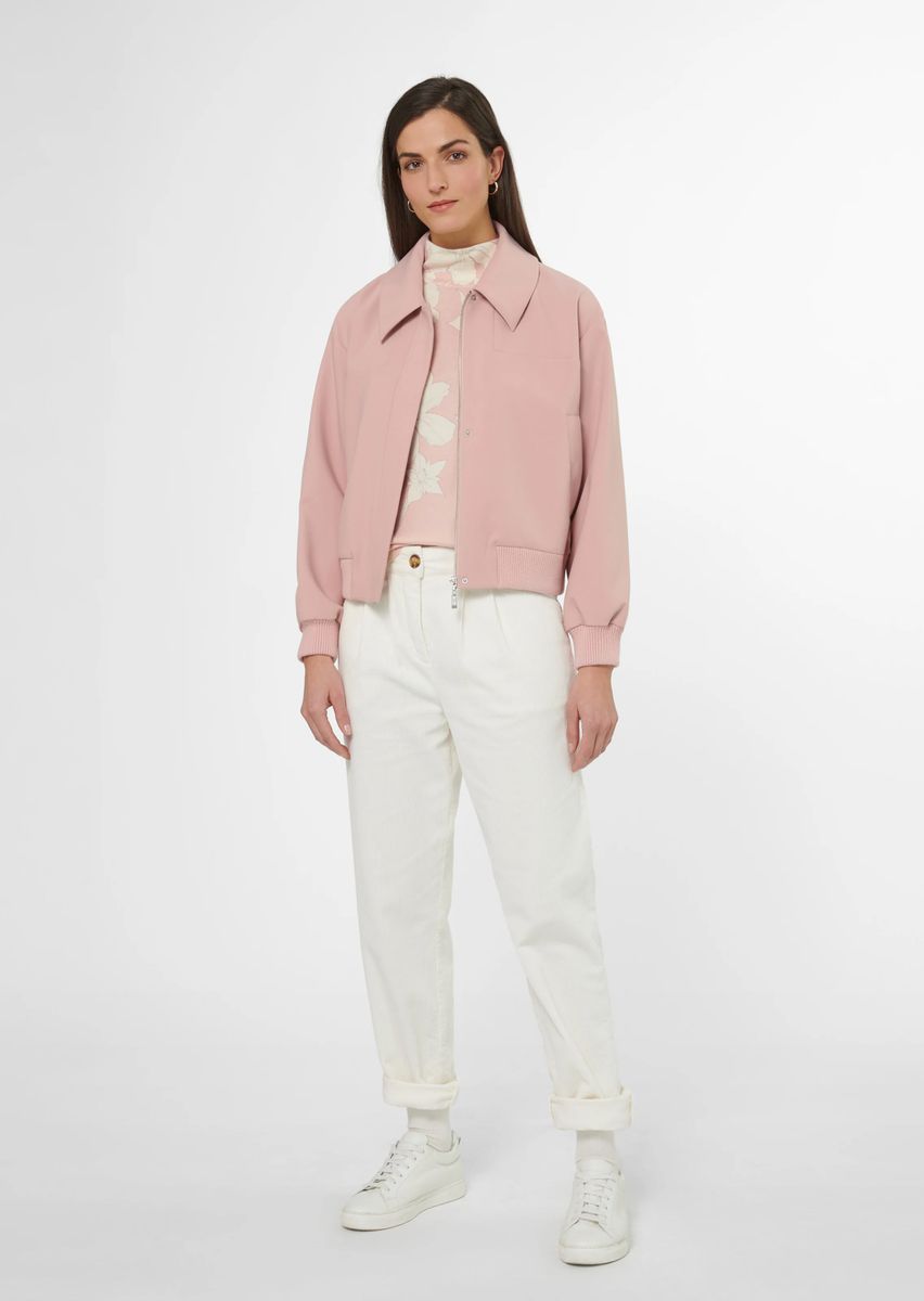 Kurzblouson mit Strickbündchen