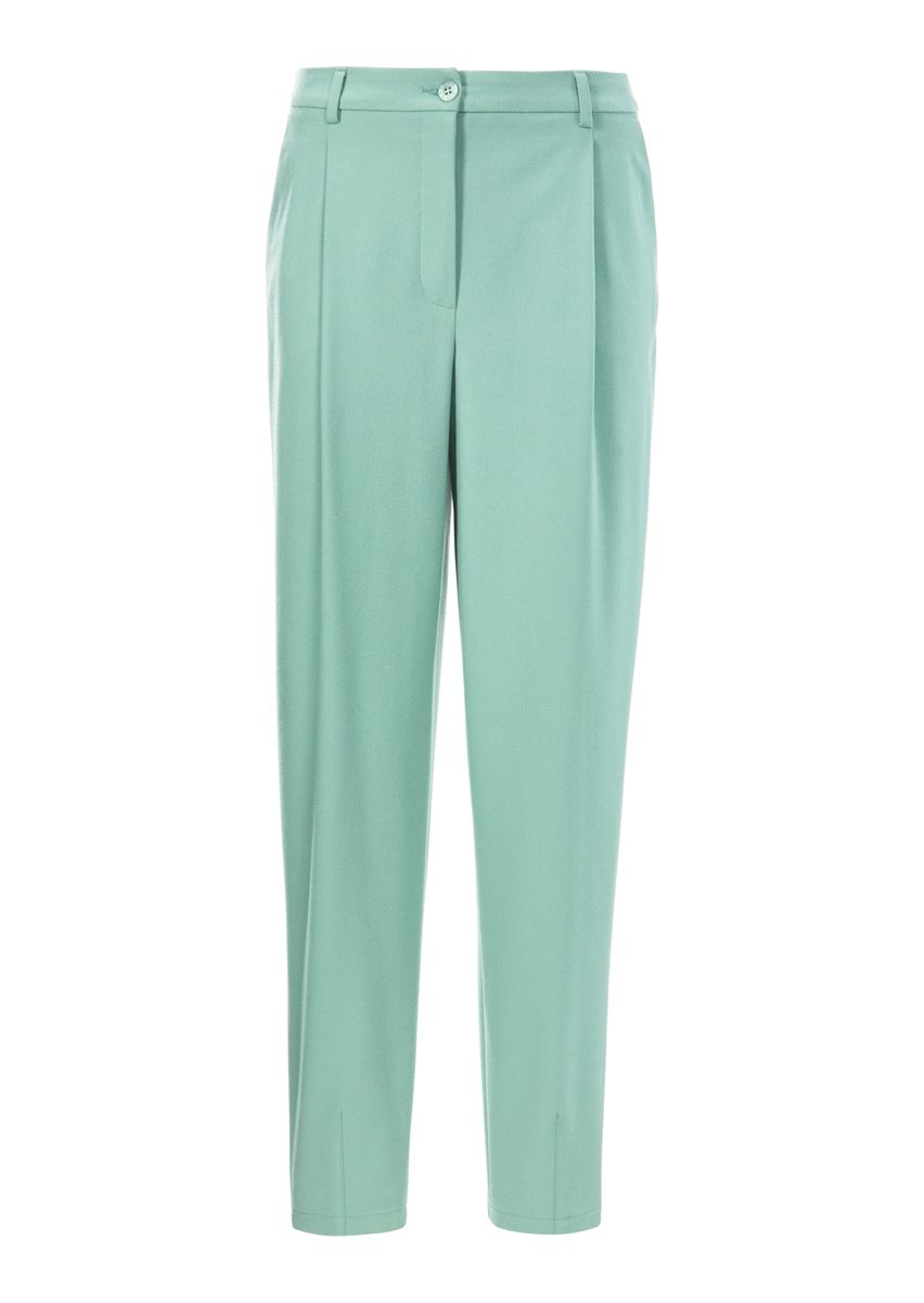 Moderne Bundfaltenhose in Karottenform