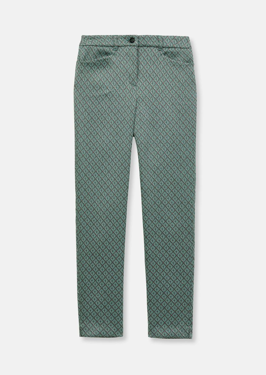 Schmale Minimal-Jacquard-Hose