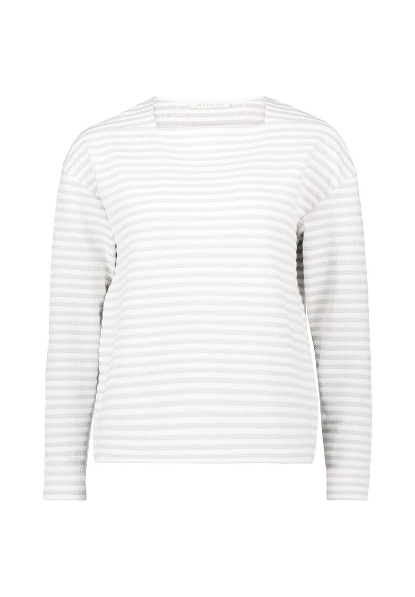 Gestreiftes Sweatshirt mit Karree-Ausschnitt