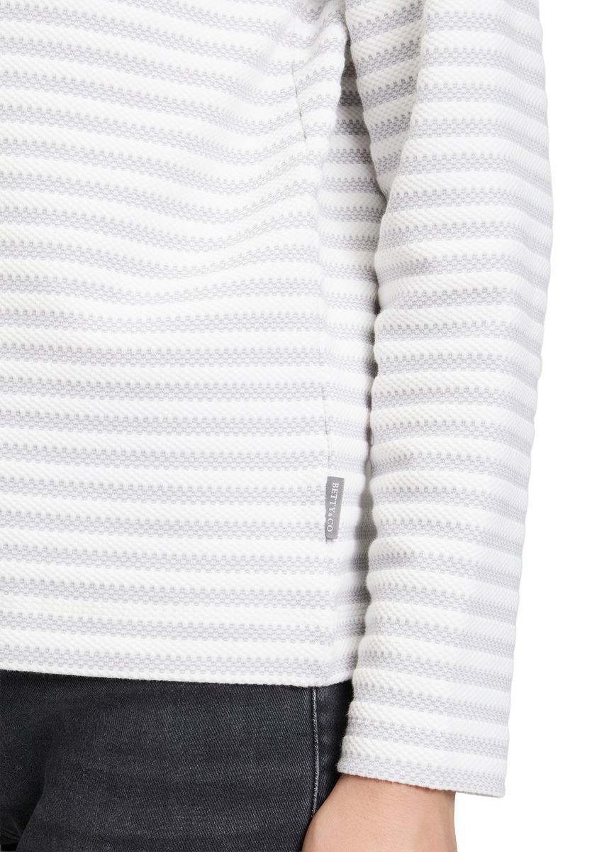 Gestreiftes Sweatshirt mit Karree-Ausschnitt