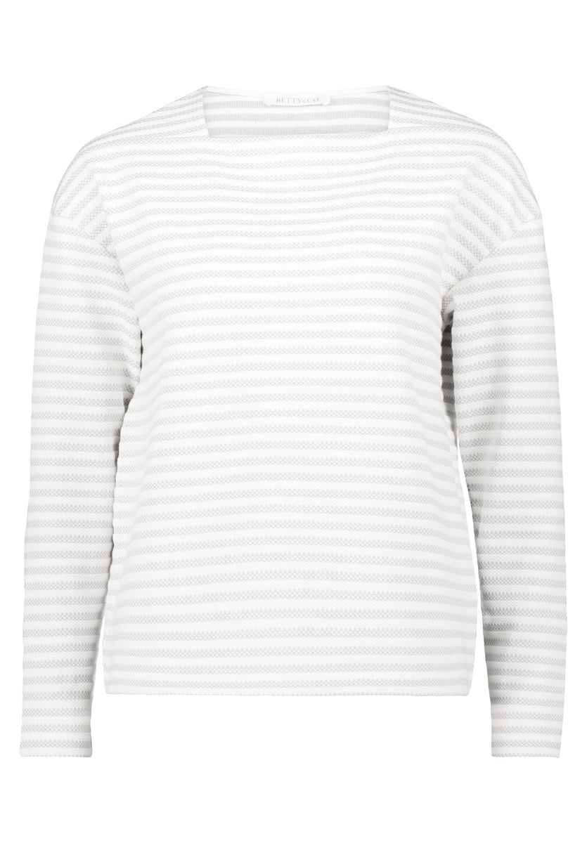 Gestreiftes Sweatshirt mit Karree-Ausschnitt