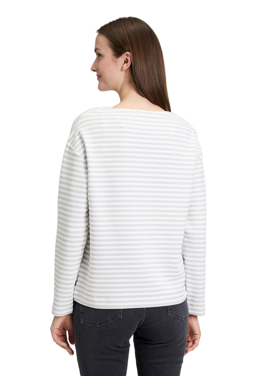 Gestreiftes Sweatshirt mit Karree-Ausschnitt