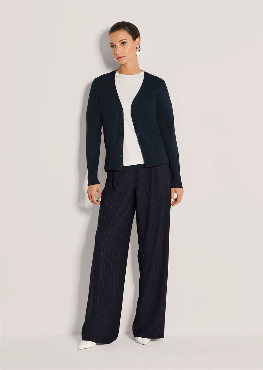 Feinstrick-Cardigan mit V-Ausschnitt