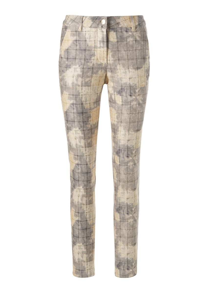 Glänzende Hose mit abstraktem Print