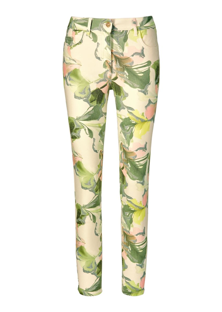 Slim-Fit Ankle-Hose mit Blumenmuster