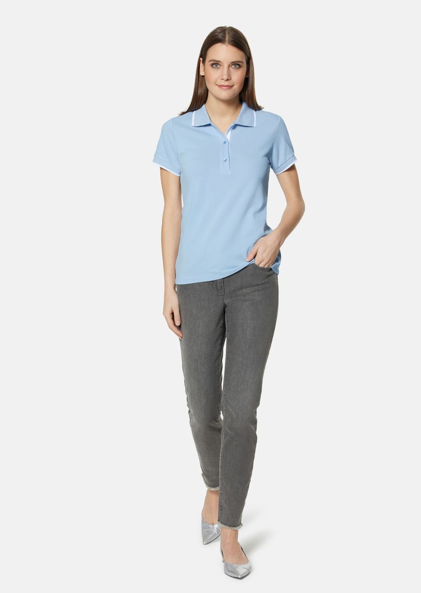 Klassisches Piqué-Poloshirt mit Kontrastdetails