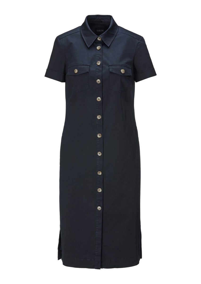 Schmales Kurzarm-Hemdblusenkleid
