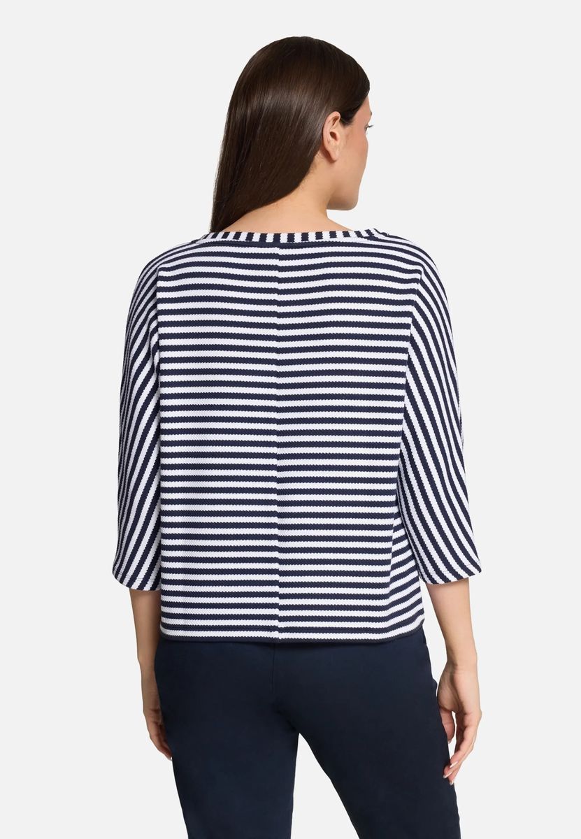 Gestreiftes Sweatshirt mit Fledermausärmeln