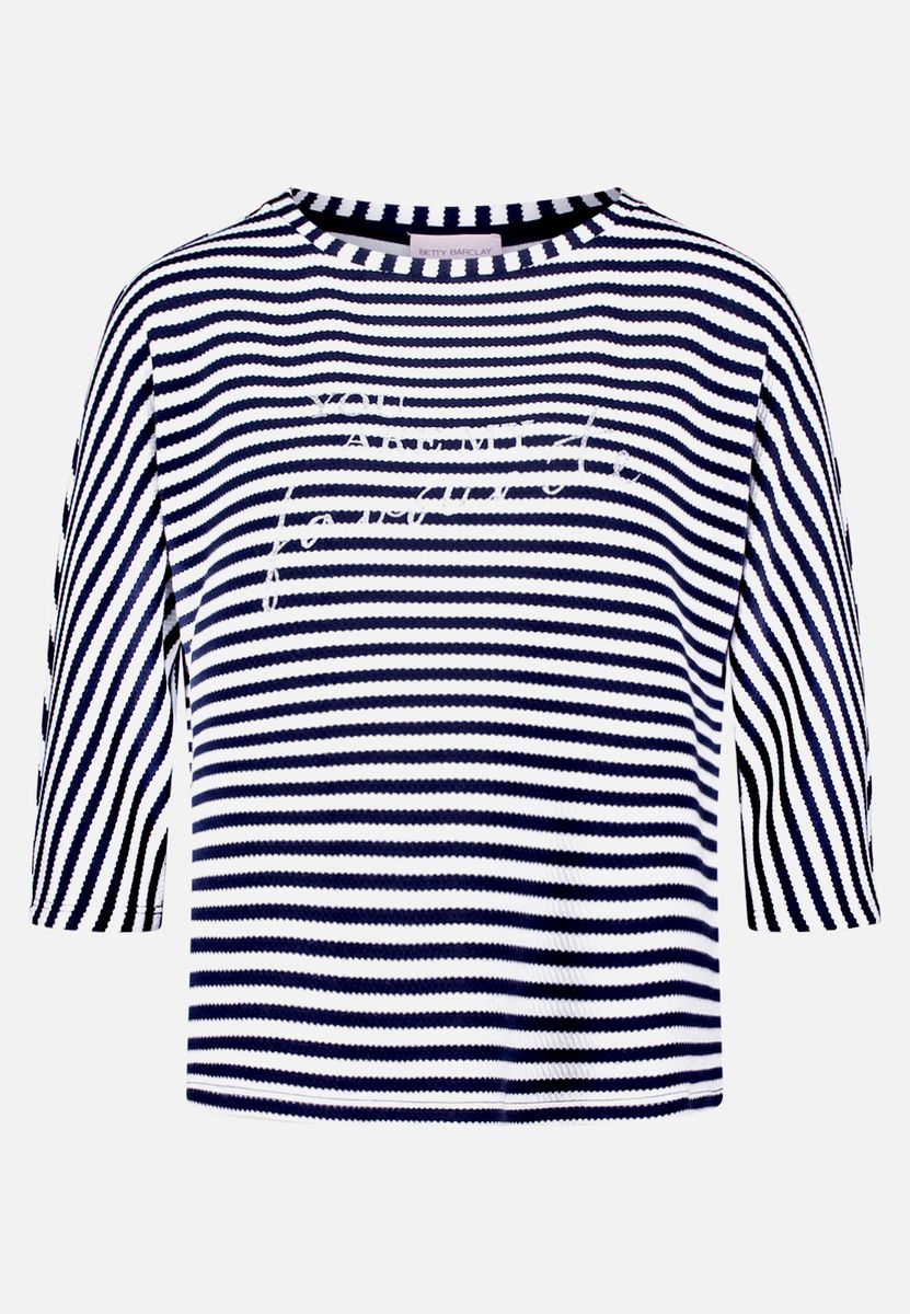 Gestreiftes Sweatshirt mit Fledermausärmeln