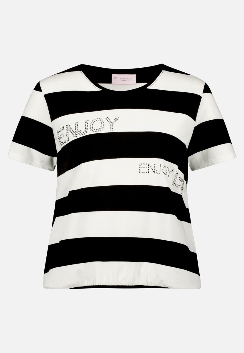 Gestreiftes Glitzer-Shirt mit Tunnelzug