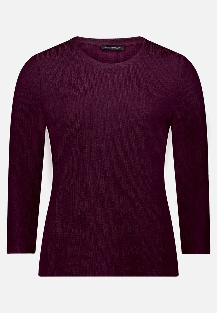 Strukturiertes Crinkle-Shirt mit 3/4-Arm