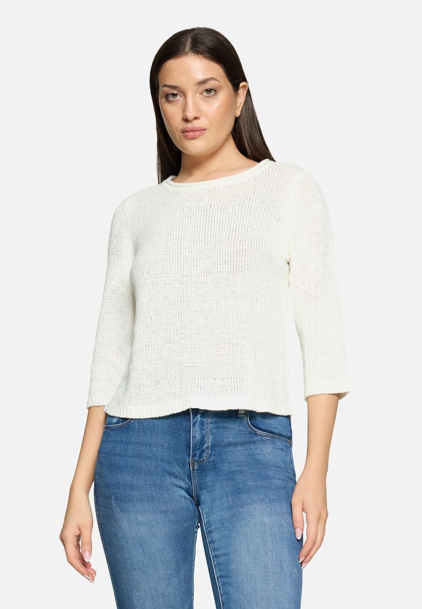 Klassischer Strickpullover mit 3/4-Arm