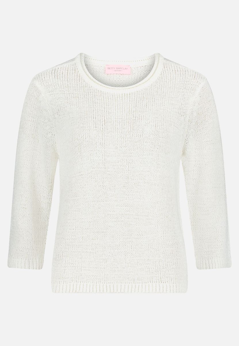 Klassischer Strickpullover mit 3/4-Arm