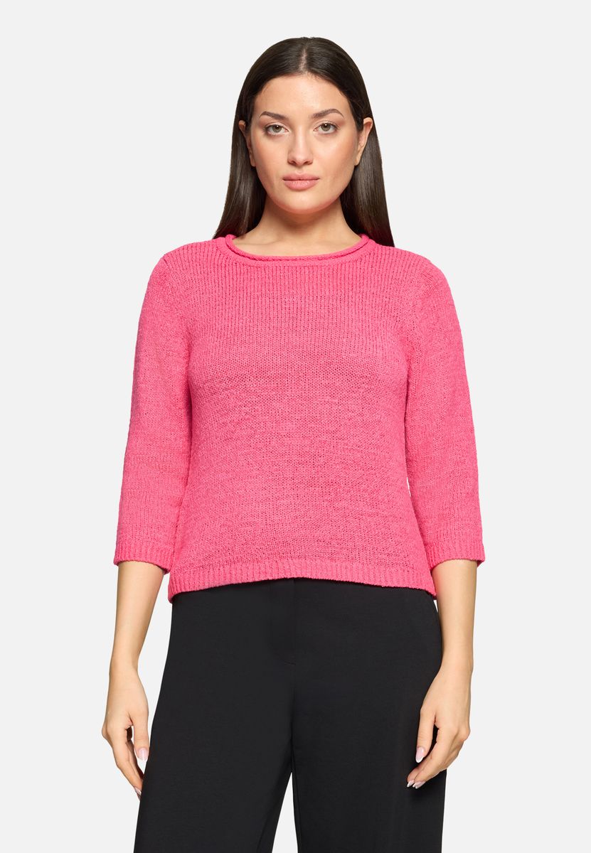 Klassischer Strickpullover mit 3/4-Arm