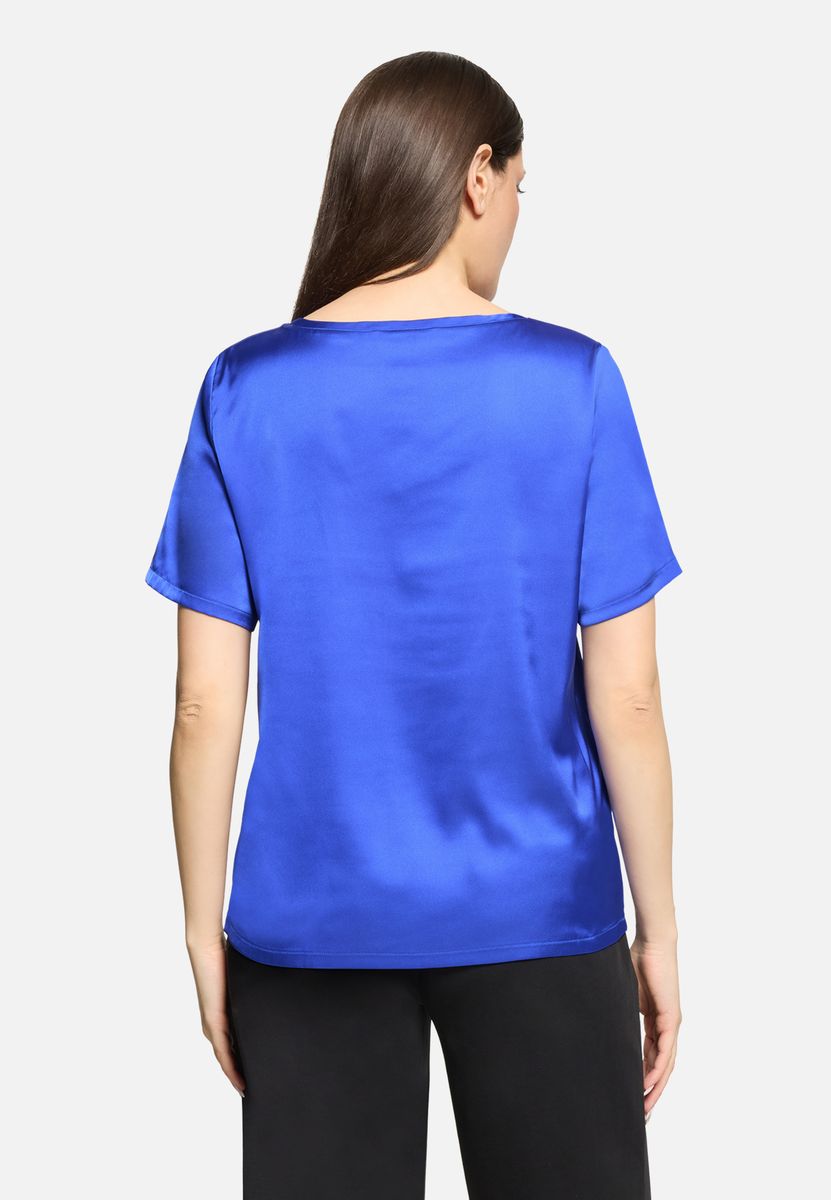 Elegante Kurzarmbluse aus Satin