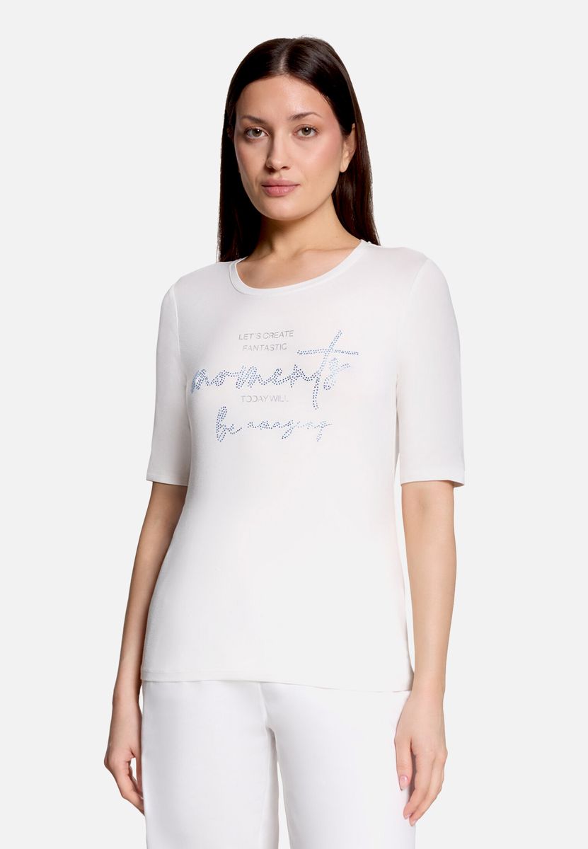 Kurzarmshirt mit funkelndem Placement-Design