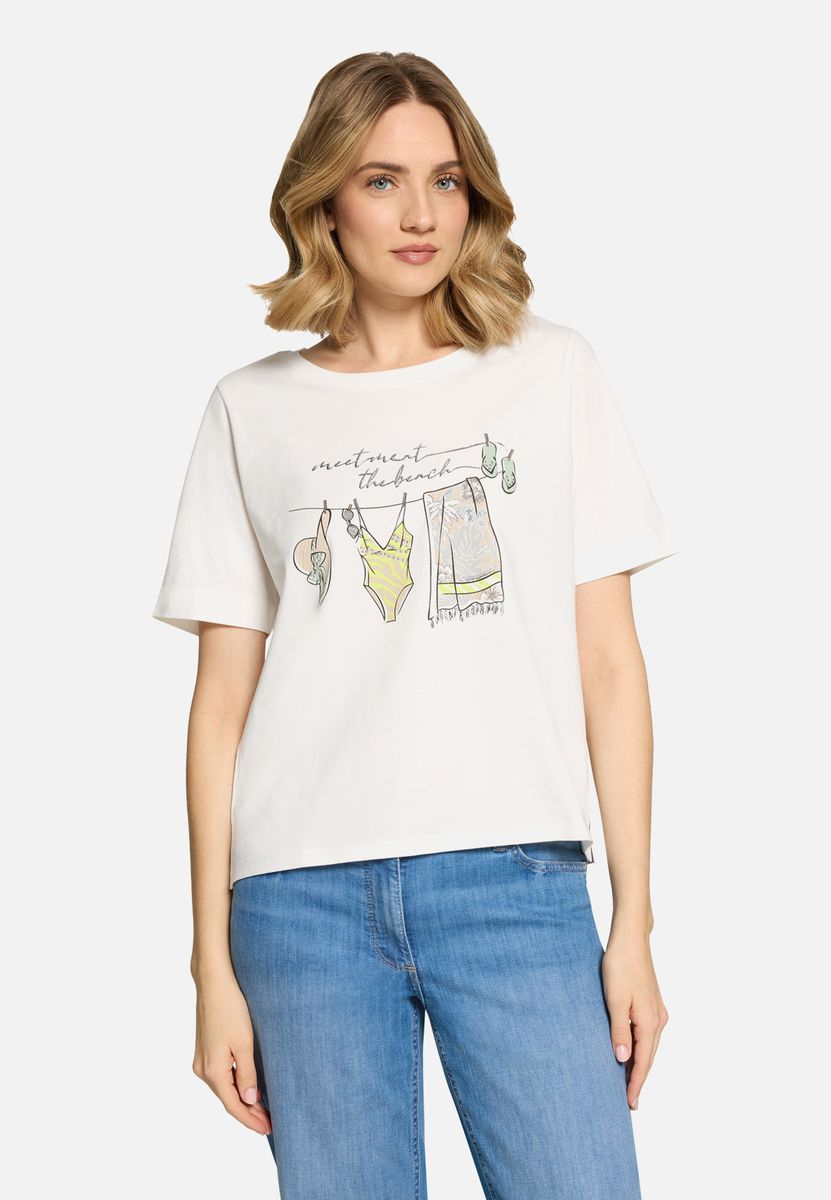 T-Shirt mit Strand-Grafikprint