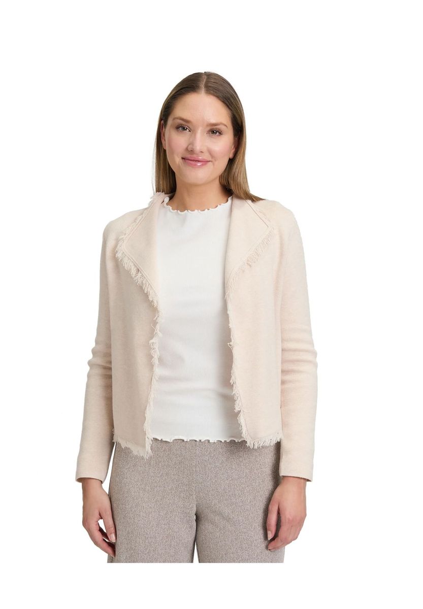 Offener Strick-Cardigan mit Fransen