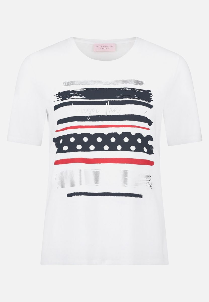 Tailliertes T-Shirt mit Grafik-Print