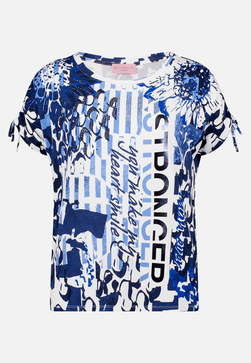 Grafik-Shirt mit Knotendetails