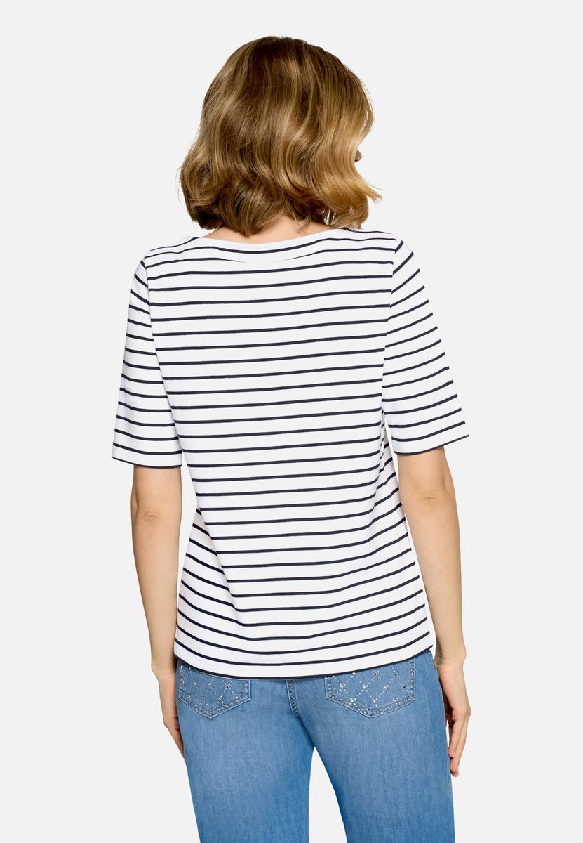 Klassisches Ringelshirt mit U-Boot-Ausschnitt