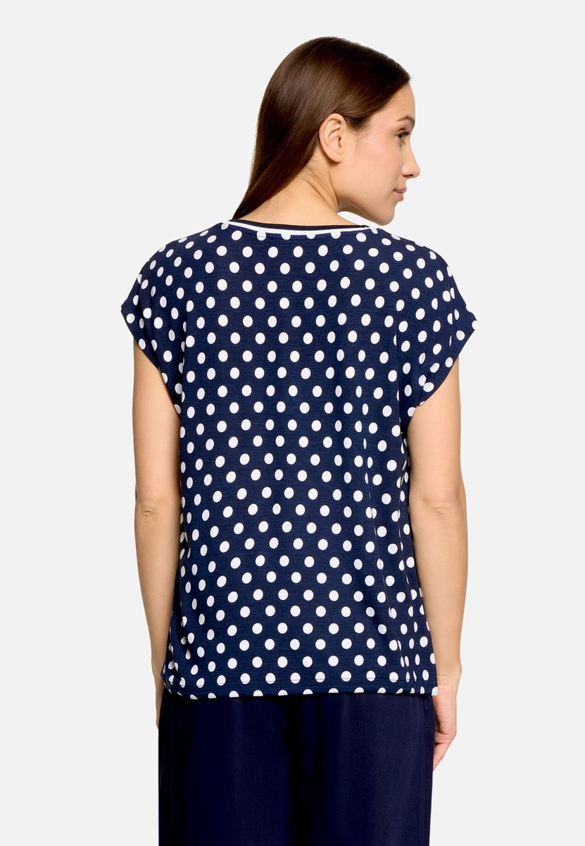 Polka-Dot-Shirt mit Tunnelzug