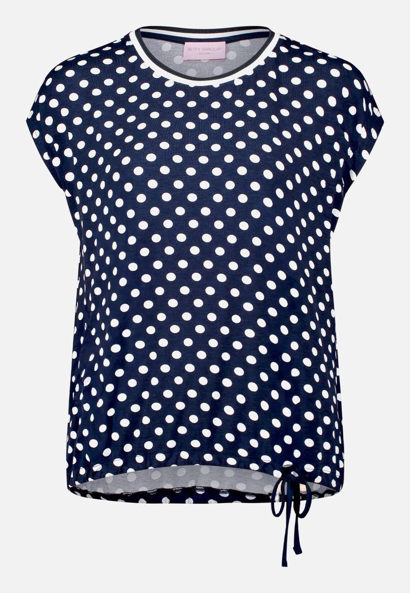 Polka-Dot-Shirt mit Tunnelzug