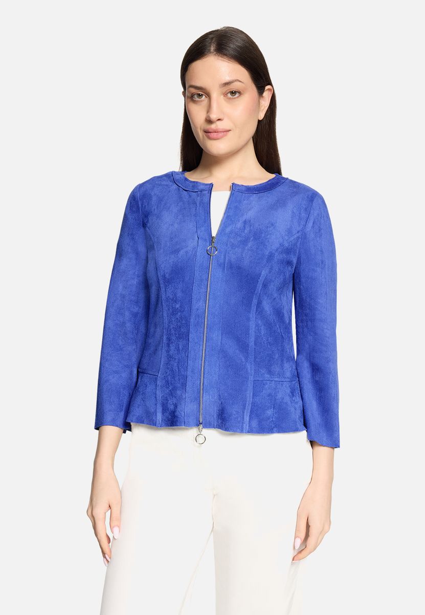 Figurnahe Blazerjacke mit Reißverschluss