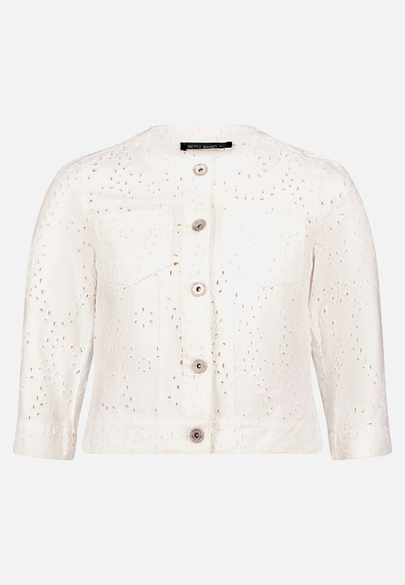 Feminine Kurzjacke mit Lochstickerei