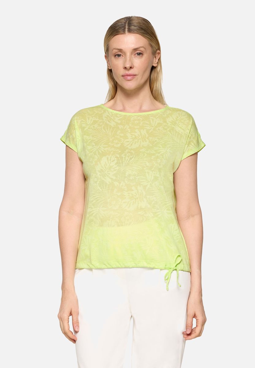 T-Shirt mit Tropenprint und Tunnelzug
