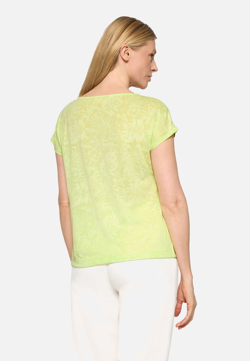 T-Shirt mit Tropenprint und Tunnelzug