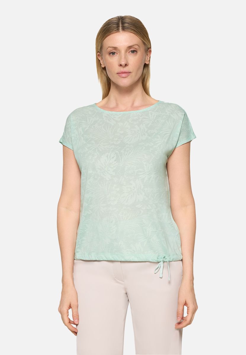 Shirt mit Tropenprint und Tunnelzug
