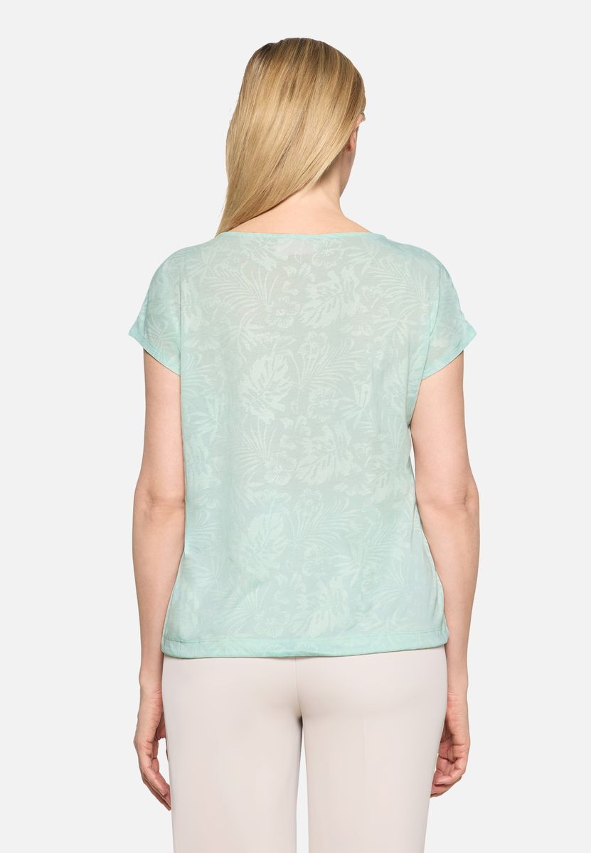 Shirt mit Tropenprint und Tunnelzug