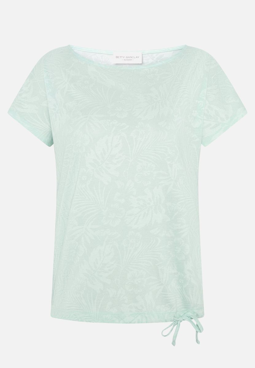 Shirt mit Tropenprint und Tunnelzug