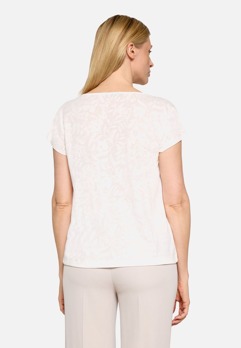 T-Shirt mit Blumendruck und Tunnelzug