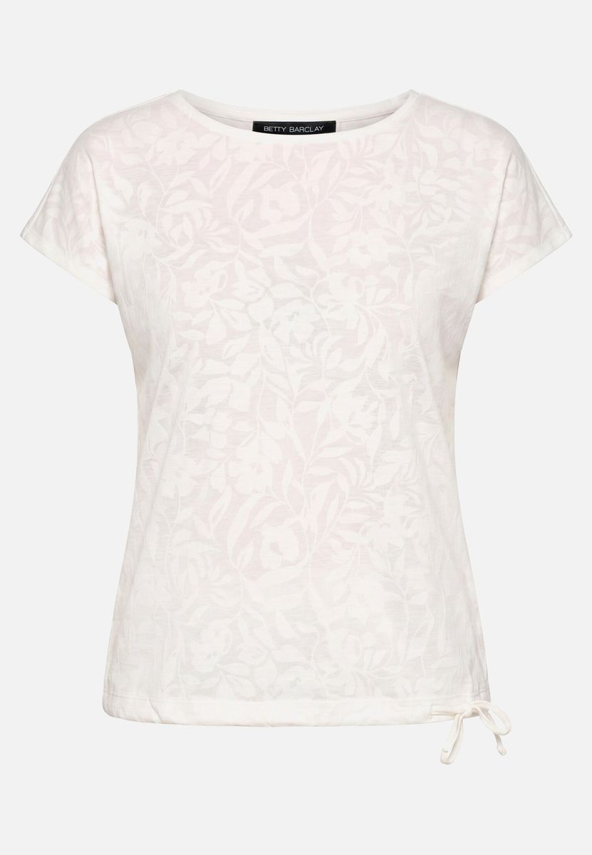 T-Shirt mit Blumendruck und Tunnelzug